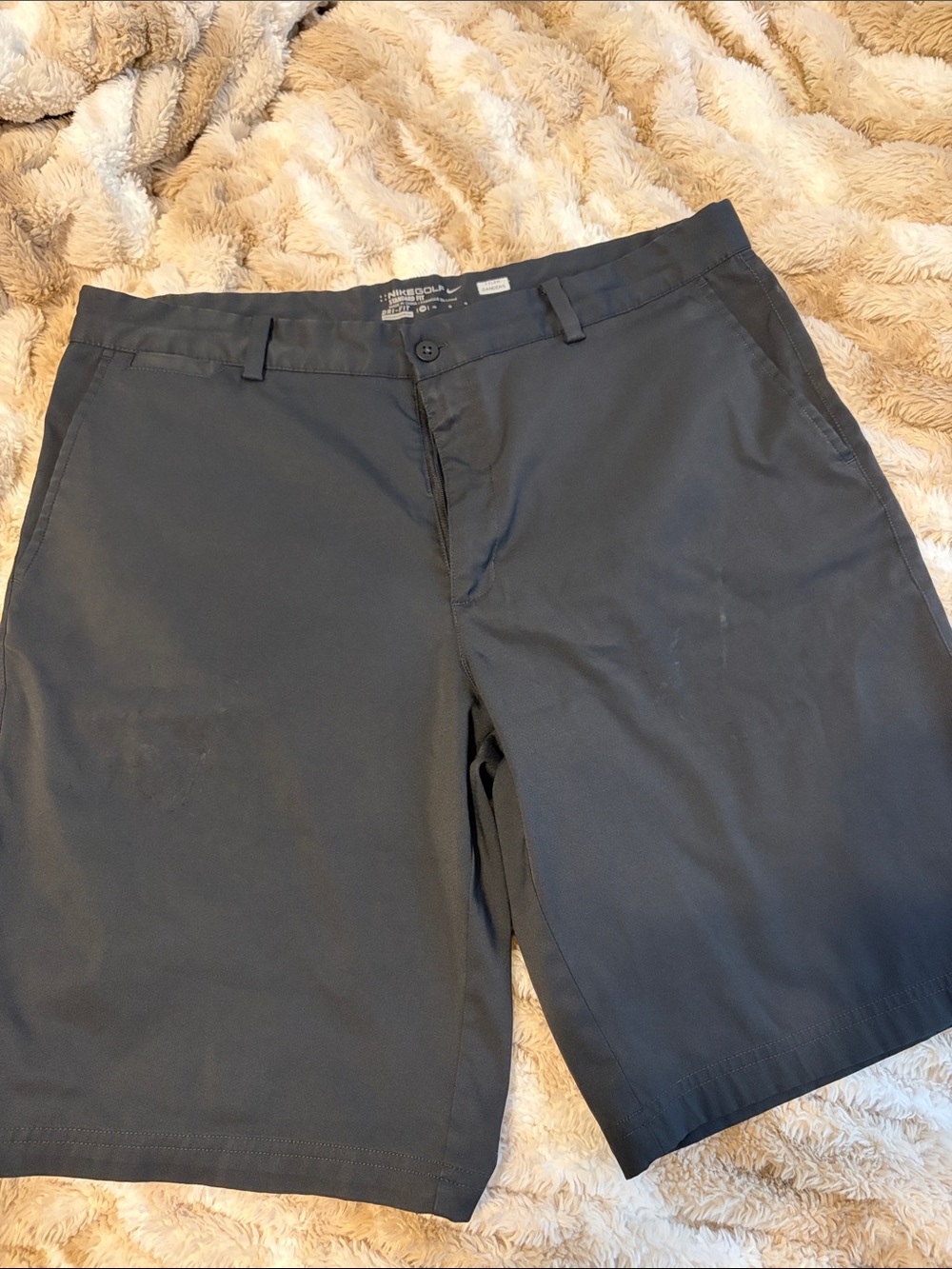 Nike Men's Black Flat Front Performance Shorts